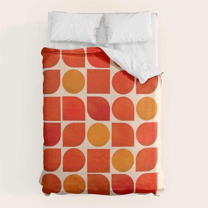 Fun Geometry - Mid-Century Abstract Duvet Cover