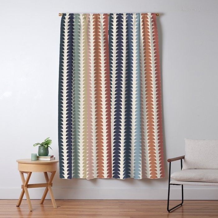 Maude Pattern- Vintage Multicolor Window Curtain