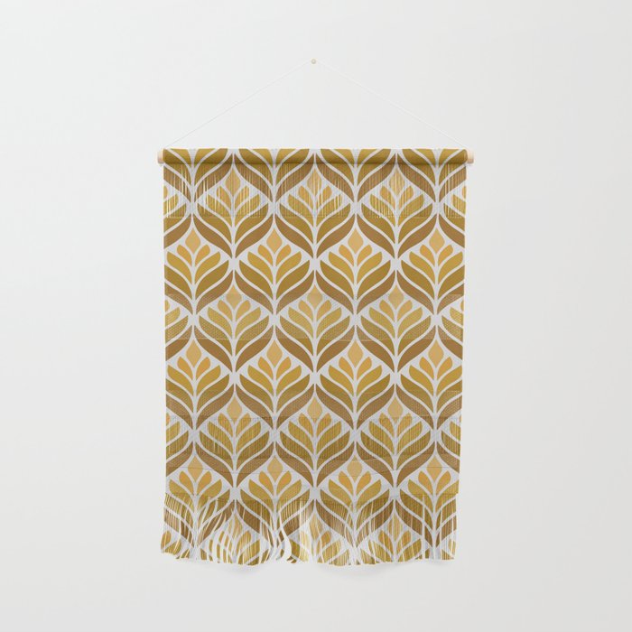 Yellow Retro Flower Pattern Wall Hanging