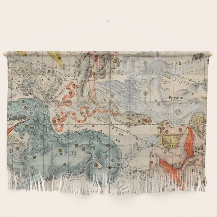 Vintage Celestial & Astrological Map  (1693) Wall Hanging