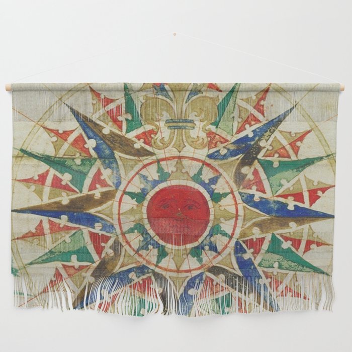 Vintage Compass Rose Diagram (1502) Wall Hanging