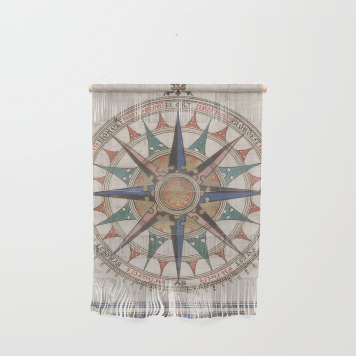 Historical Nautical Compass (1543) Wall Hanging