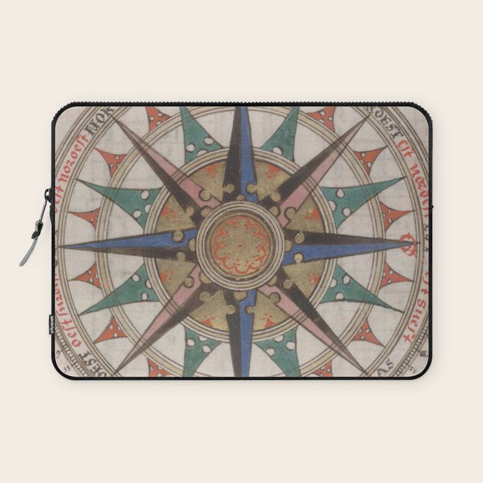 Historical Nautical Compass (1543) Laptop Sleeve