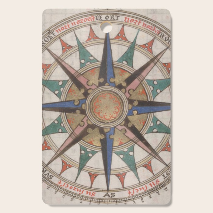 Historical Nautical Compass (1543) Cutting Board