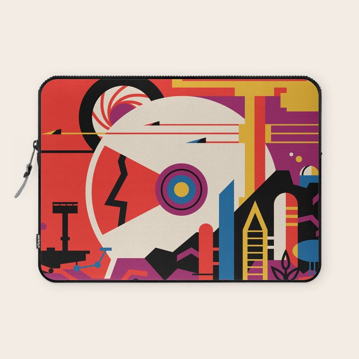 Nasa Retro Space Travel Poster #9 Mars Laptop Sleeve