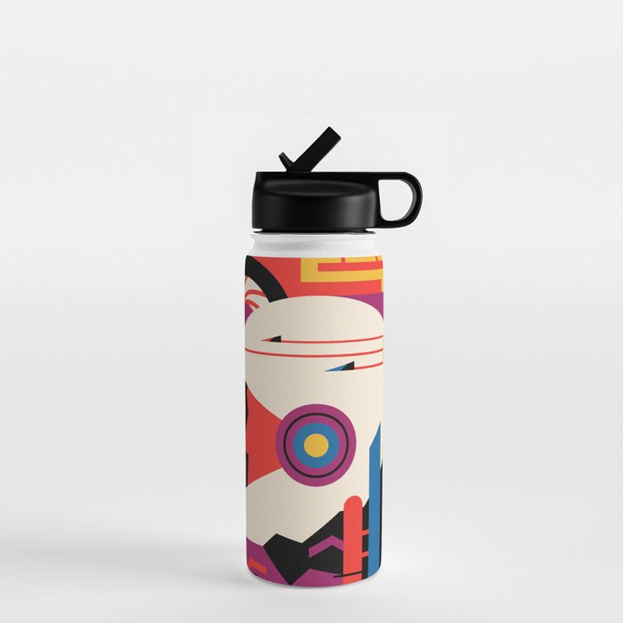Nasa Retro Space Travel Poster #9 Mars Water Bottle