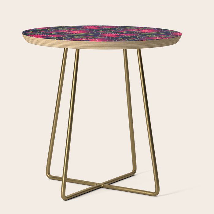 New Zealand Rata Floral Print (Night) Side Table