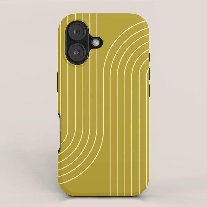 Minimal Line Curvature Xvii Chartreuse Mid Century Modern Arch Abstract Iphone Case