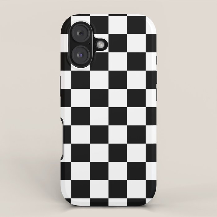 Checkered (Black & White Pattern) Iphone Case