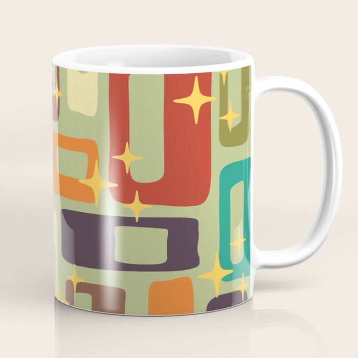 Retro Mid Century Modern Abstract Pattern 225 Coffee Mug