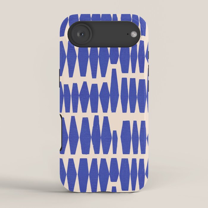 Handrawn Geometric Blue Pattern Iphone Case