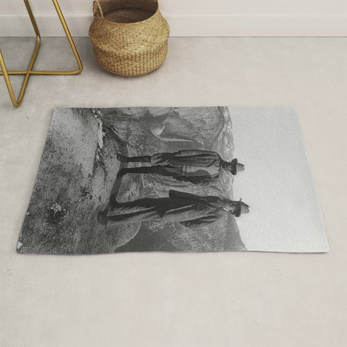 John Muir Teddy Roosevelt Yosemite National Park Rug