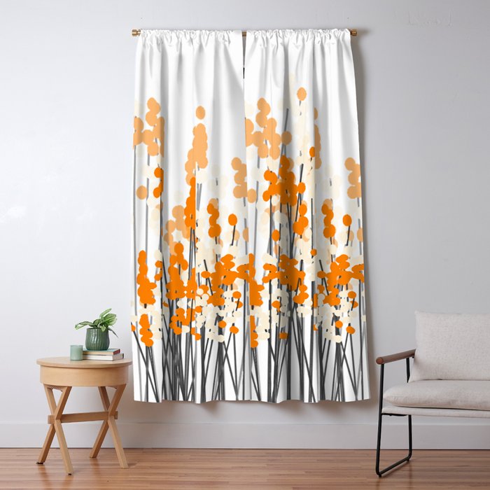 Orange Spring Bouquet On White Background #Decor #Homestorie #Buyart Window Curtain