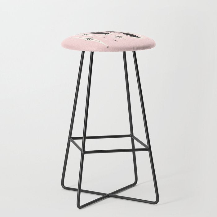 Mid Century Meow Retro Atomic Cats ©Studioxtine Stool