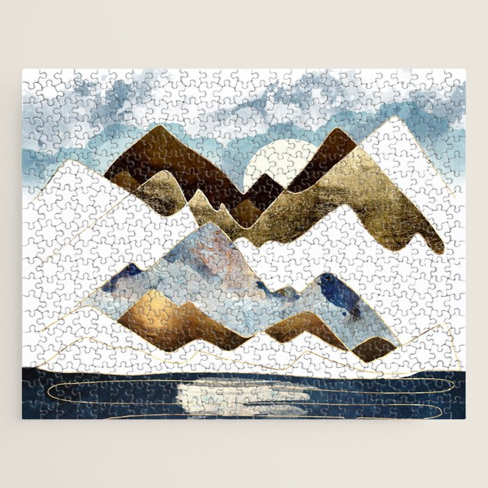 Minimal Abstract Mountains Jigsaw Puzzle