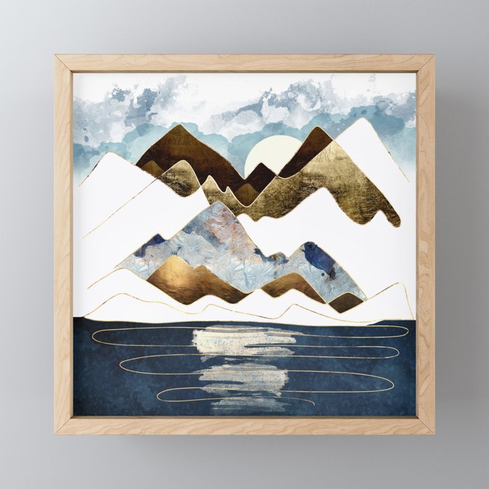 Minimal Abstract Mountains Mini Art Print