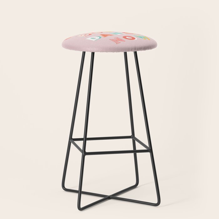 Everybody Dance Now - Bright Typography Stool