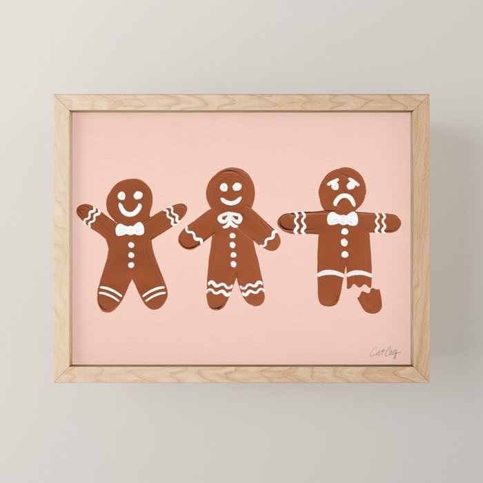 Gingerbread Men - Blush Palette Mini Art Print