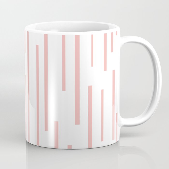 Leitungen Minimalist Pink And White Interrupted Line Pattern Coffee Mug