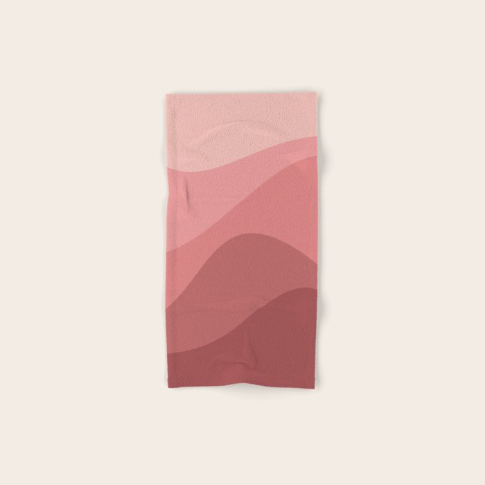 Abstract Color Waves - Pink Tones Bath Towel