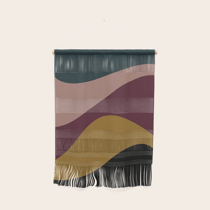 Abstract Color Waves - Bold Retro Wall Hanging