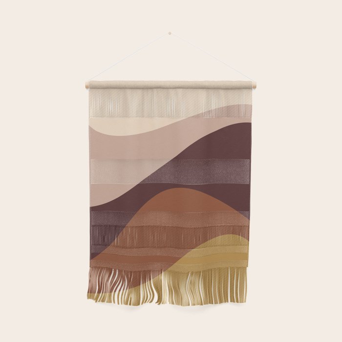 Abstract Color Waves Iii Desert Tones Wall Hanging