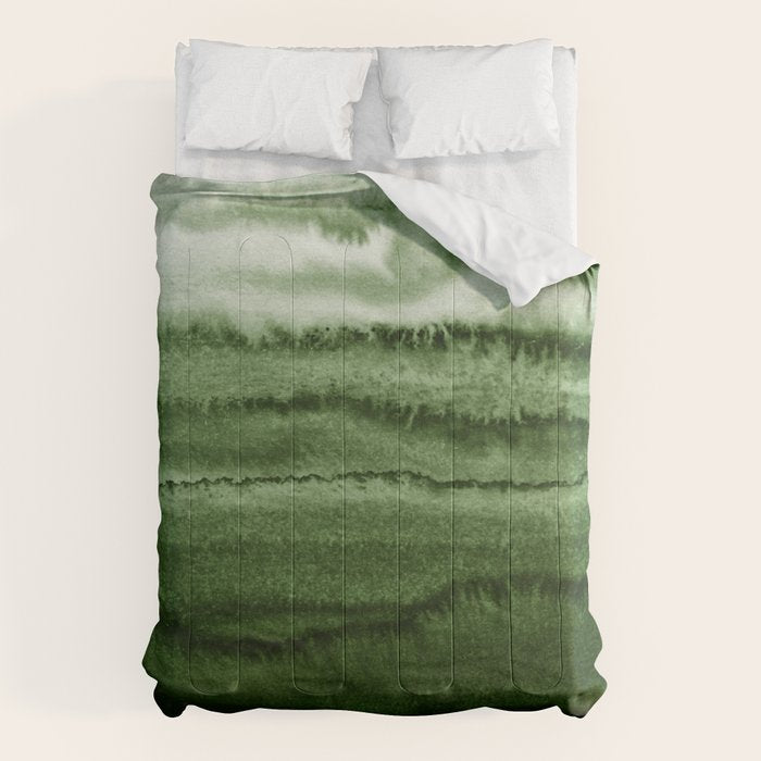 Within The Tides Forest Green By Monika Strigel Comforter