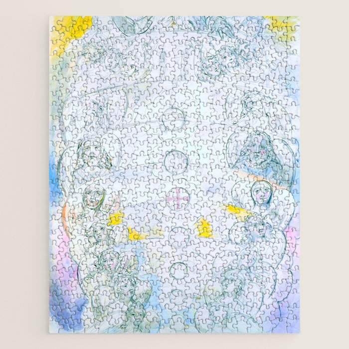 William Blake "Illustrations To Dante'S Divine Comedy - The Vision Of The Deity" Jigsaw Puzzle