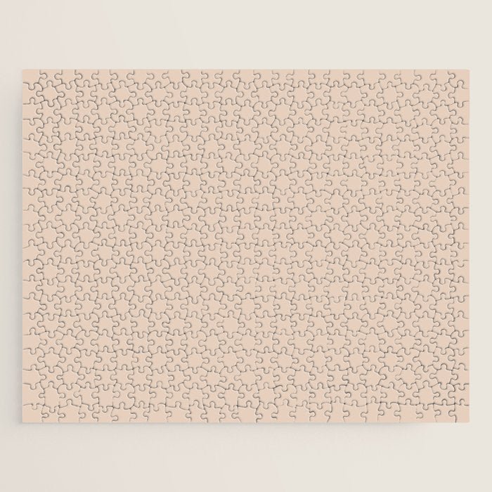 Pale Neutral Blush Buff Cream Solid Jigsaw Puzzle