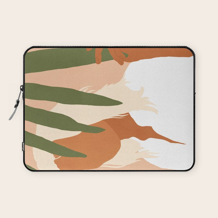 Musafir | Traveler Feminism Woman Of Color In White Shirt | Palm Tropical Minimal Bohemian Fashion  Laptop Sleeve