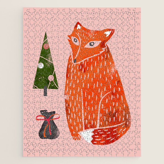 Christmas Fox - Illustration Jigsaw Puzzle