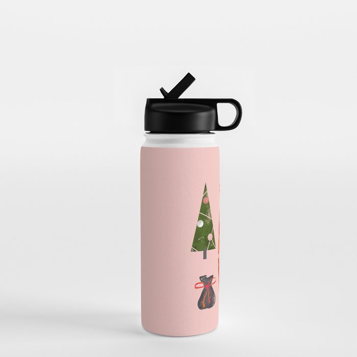 Christmas Fox - Illustration Water Bottle