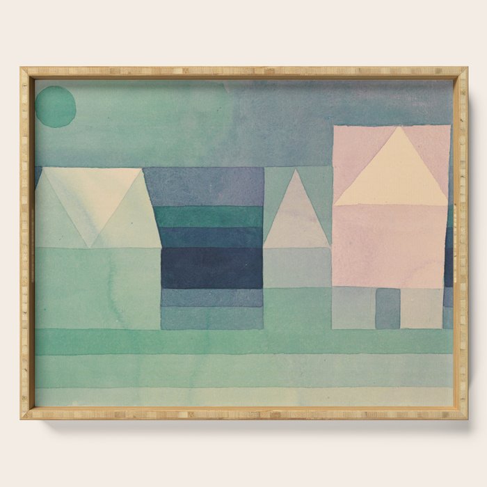 Paul Klee "Three Houses 1922" Serving Tray
