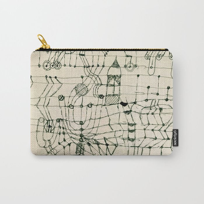 Paul Klee "Drawing Knotted In The Manner Of A Net" Carry All Pouch