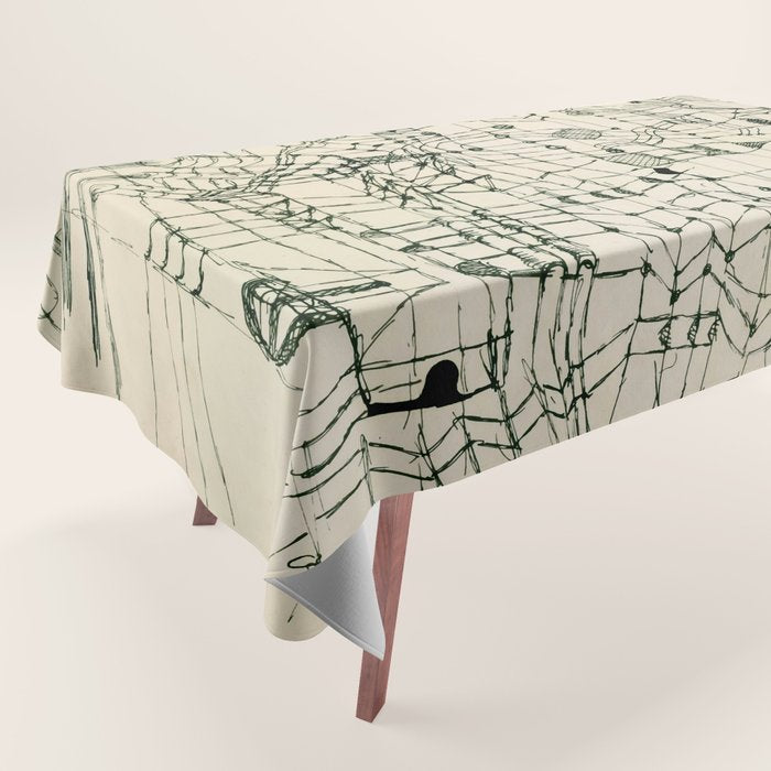 Paul Klee "Drawing Knotted In The Manner Of A Net" Tablecloth