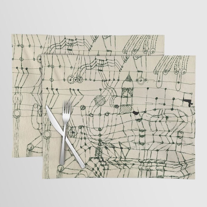 Paul Klee "Drawing Knotted In The Manner Of A Net" Placemat