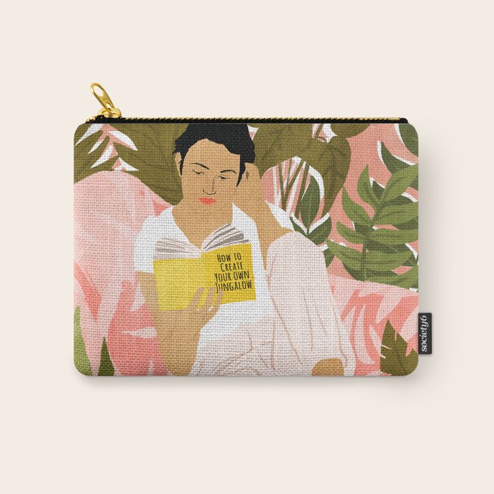 Plant Lady & The Urban Junglow | Blush Botanical Home DéCor | House Plants Bohemian Woman Bedroom  Carry All Pouch
