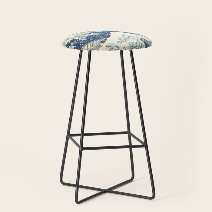 The Great Wave Off Kanagawa By Katsushika Hokusai Thirty Six Views Of Mount Fuji - The Great Wave Stool