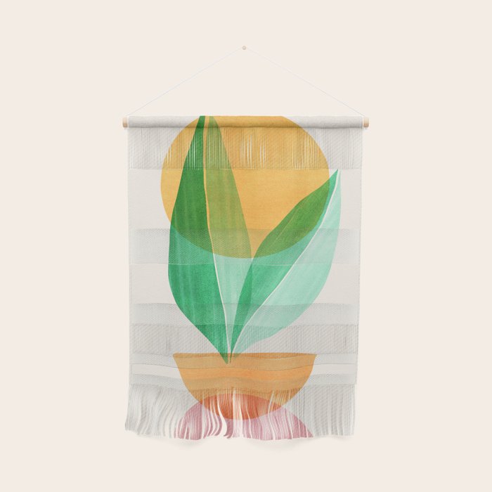 Summer Stack Abstract Plant Illustration Wall Hanging