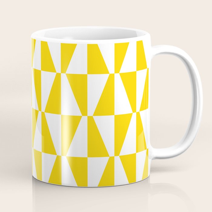 Mid Century Modern Geometric 312 Yellow Coffee Mug