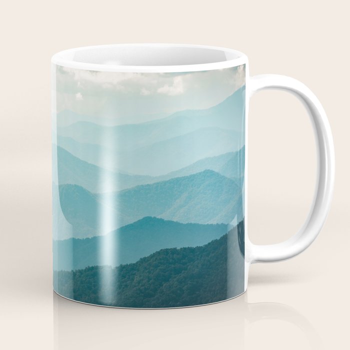Turquoise Smoky Mountains - Wanderlust Nature Photography Coffee Mug