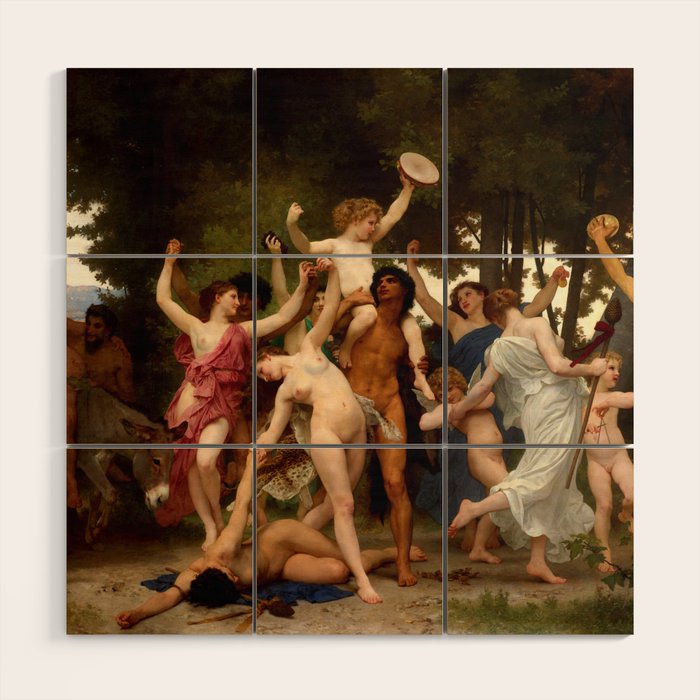 William-Adolphe Bouguereau "The Youth Of Bacchus" Wood Wall Art
