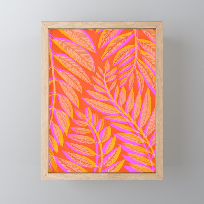 Hot Tropics Ii - Vertical Pink Orange Palette Mini Art Print
