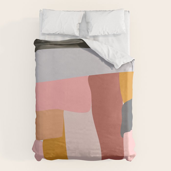 Modern Abstract In Earthy Colors Duvet Cover