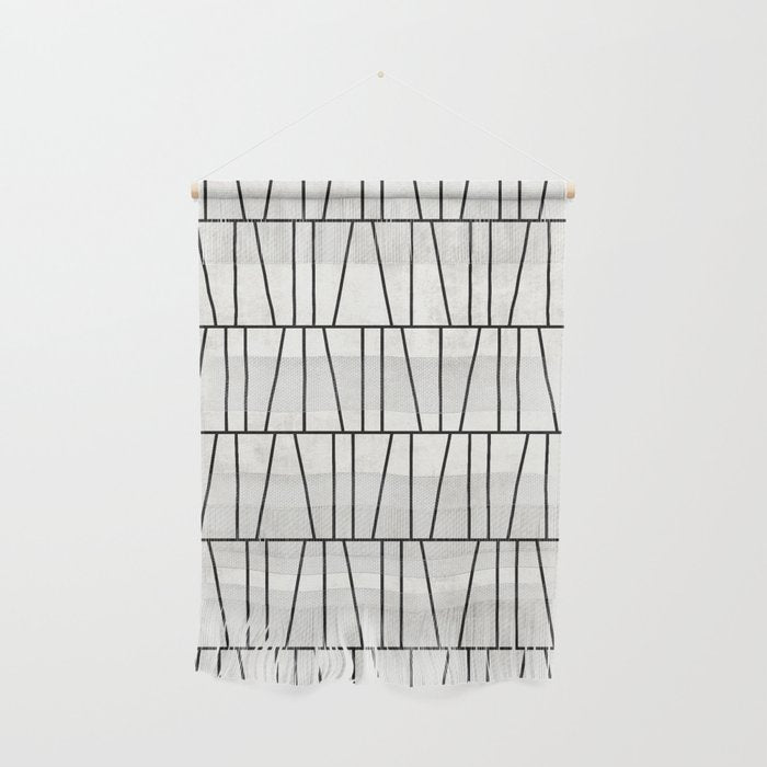Mid-Century Modern Pattern No.6 - White Wall Hanging