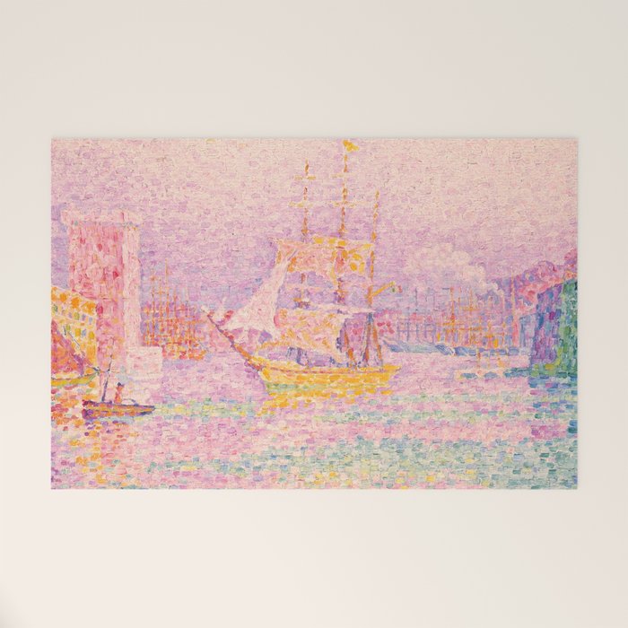 Paul Signac "Harbour At Marseilles" Welcome Mat