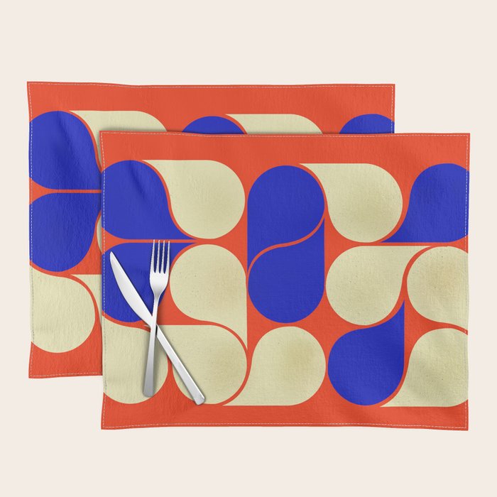 Mid-Century Geometric Shapes-No10 Placemat