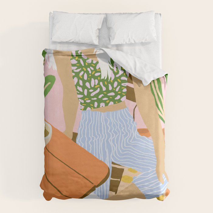 Kawa Tea #Illustration #Fashion Duvet Cover