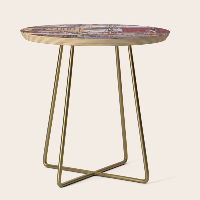 Salem Massachusetts Wharves Diagram Side Table