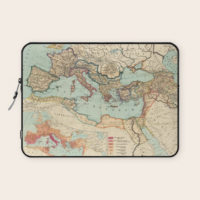 Vintage Map Of The Roman Empire (1889) Laptop Sleeve